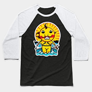 Sun Fishing Baseball T-Shirt